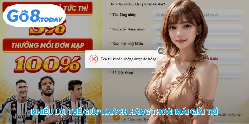 Nhiều lợi thế giúp khách hàng thoải mái giải trí